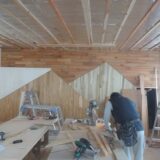 山形県広葉樹ショールーム(壁施工編）