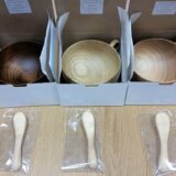 広葉樹　マグカップ　スプーン